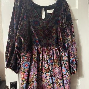 Mona Burnout Velvet Mini Dress